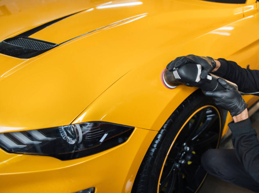 A side-by-side comparison of a car with ceramic coating and a car with PPF, highlighting the benefits of each.